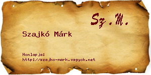 Szajkó Márk névjegykártya